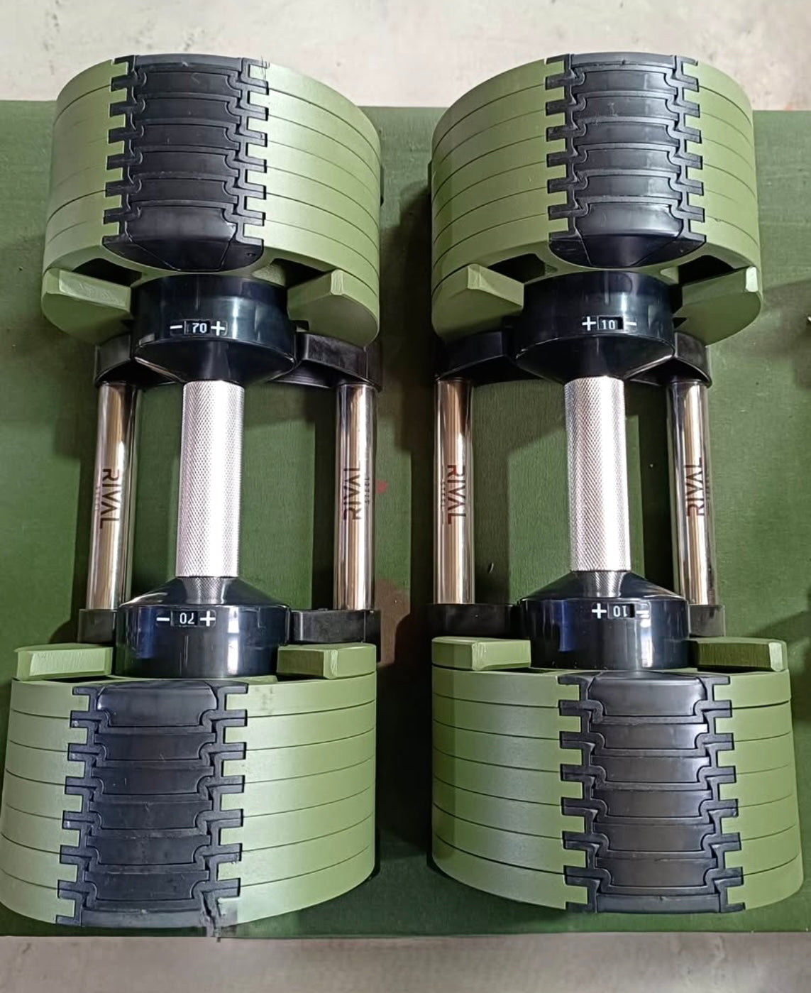 RIVAL Adjustable Dumbbells - 70lb (Pair)