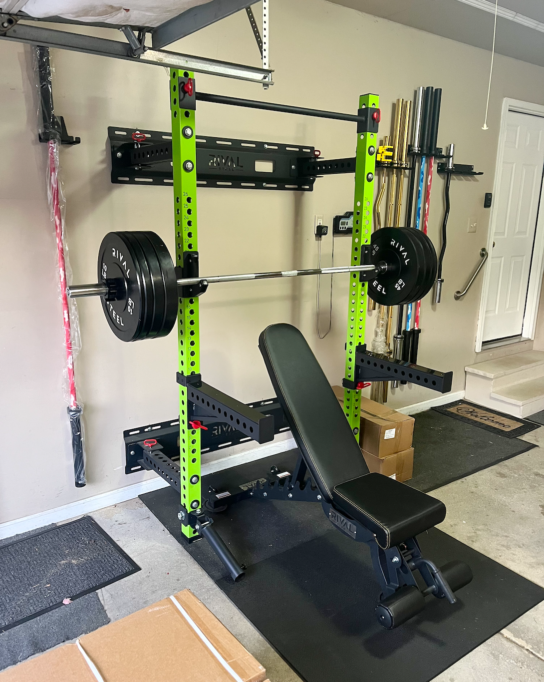 RIVAL STEEL Foldable Wall-Mounted Squat Rack