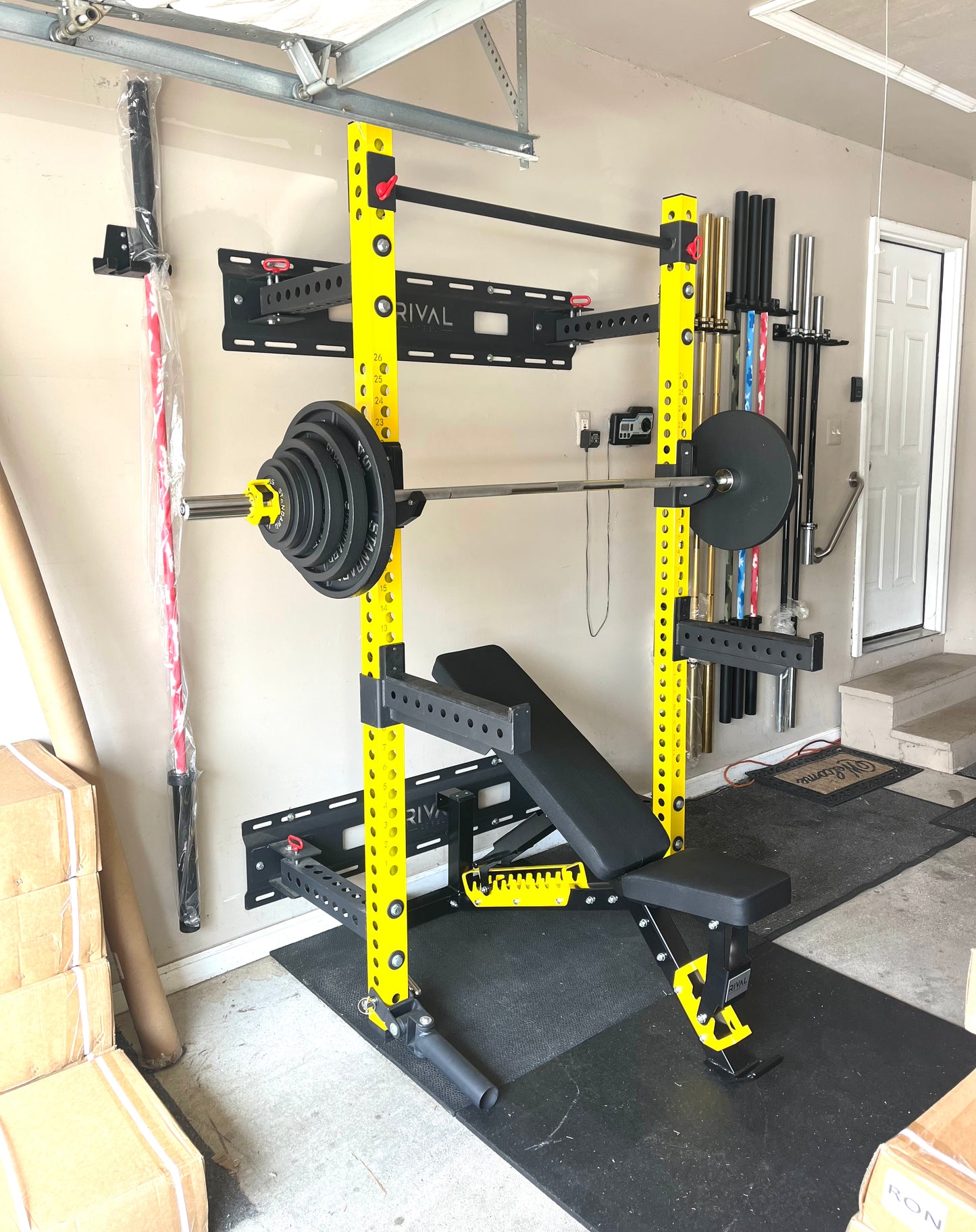RIVAL STEEL Foldable Wall-Mounted Home Gym Package