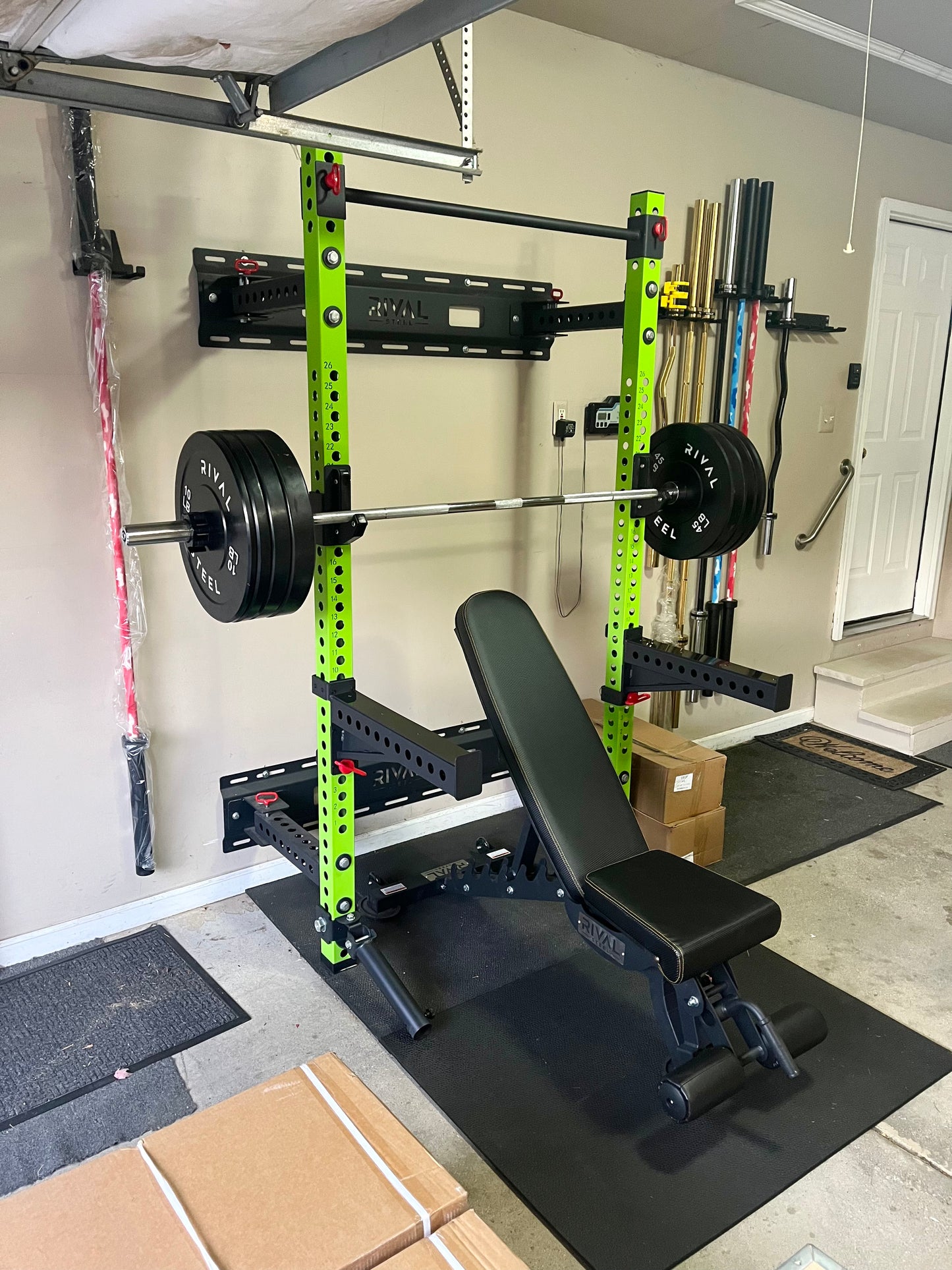 RIVAL STEEL Foldable Wall-Mounted Home Gym Package