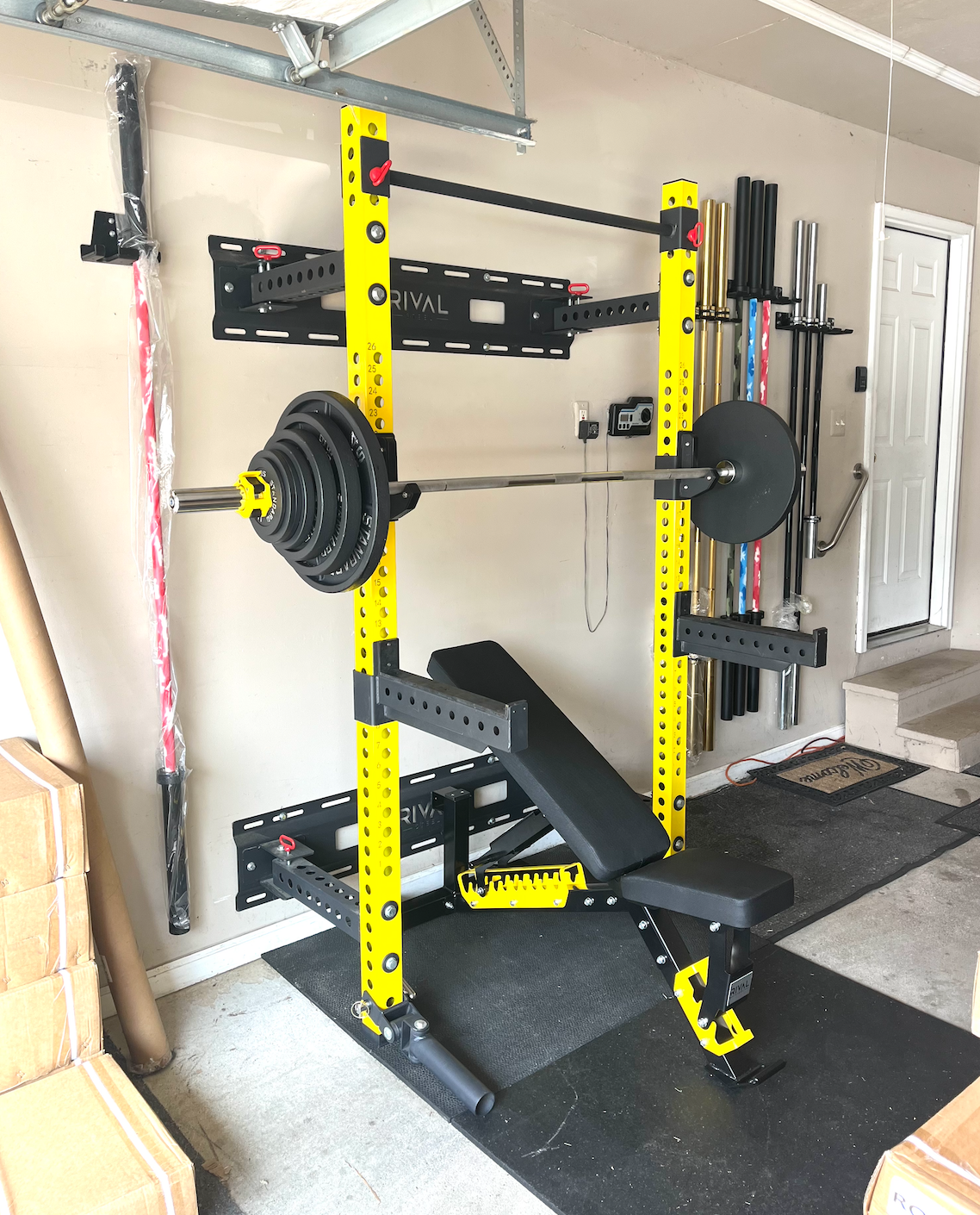 RIVAL STEEL Foldable Wall-Mounted Squat Rack
