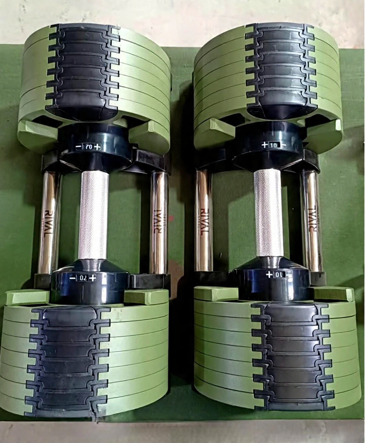 RIVAL Adjustable Dumbbells - 80lb (Pair)