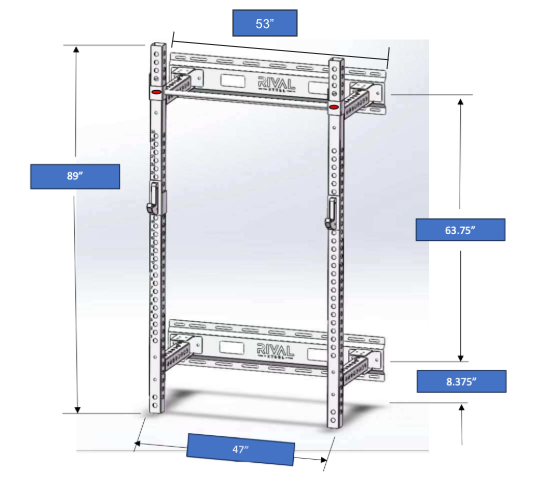 RIVAL STEEL Foldable Wall-Mounted Squat Rack