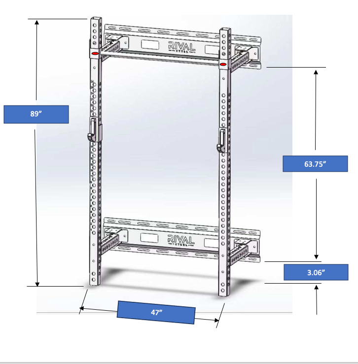RIVAL STEEL Foldable Wall-Mounted Squat Rack