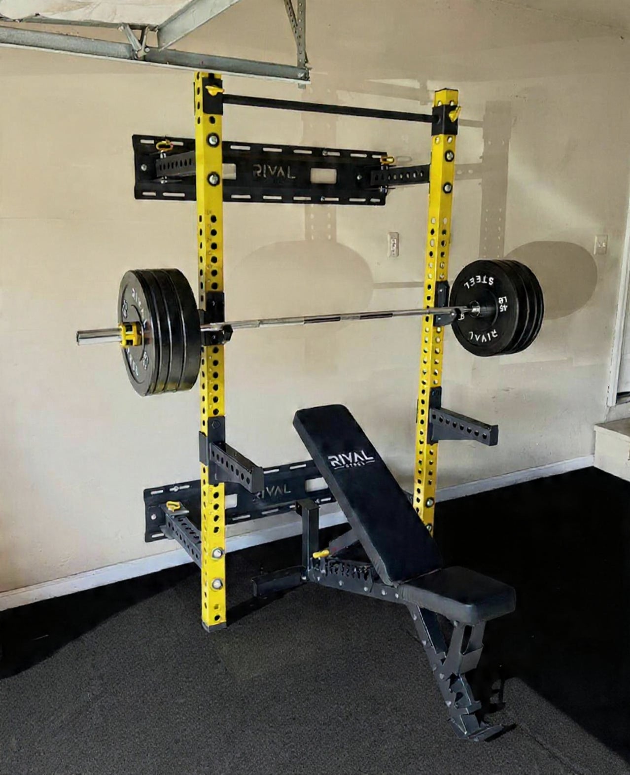 RIVAL STEEL Foldable Wall-Mounted Squat Rack